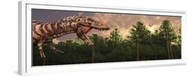 Profile View of a Carnivorous Tyrannosaurus Rex-null-Framed Premium Giclee Print