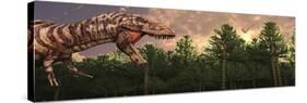 Profile View of a Carnivorous Tyrannosaurus Rex-null-Stretched Canvas