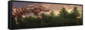 Profile View of a Carnivorous Tyrannosaurus Rex-null-Framed Stretched Canvas