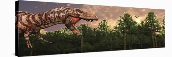 Profile View of a Carnivorous Tyrannosaurus Rex-null-Stretched Canvas