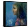 Profile-Odilon Redon-Framed Stretched Canvas