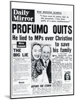 Profumo Quits; He Lied to MPs Over Christine to Save His Fanily-null-Mounted Photographic Print