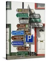 Profusion of Road Signs, Ballyvaughan, County Clare, Munster, Republic of Ireland-Gary Cook-Stretched Canvas