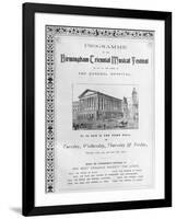 Program from Birmingham Triennial Musical Festival-null-Framed Giclee Print