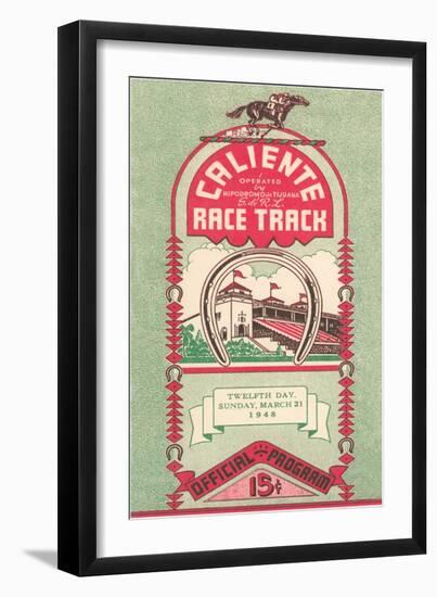 Program from Caliente Racetrack-null-Framed Art Print