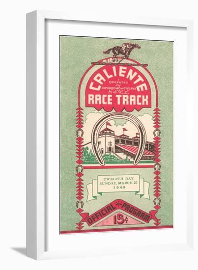 Program from Caliente Racetrack-null-Framed Art Print