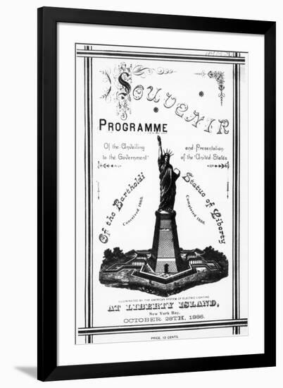 Program Souvenir for Statue of Liberty-null-Framed Premium Giclee Print