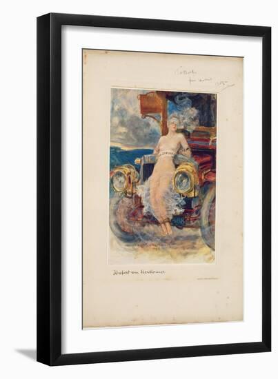 Programme for Banquet, 'Die Zukunft' ('The Future') 1905 (Photogravure on Menu Card)-Hubert von Herkomer-Framed Giclee Print