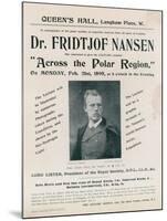 Programme for Dr Fridtjof Nansen Lecture, across the Polar Region-null-Mounted Photographic Print