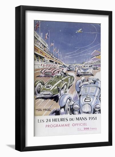 Programme for Le Mans 24 Hours, 1951-null-Framed Premium Giclee Print
