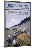 Programme for the 200 Miles Race, Brooklands, 1925-null-Mounted Giclee Print
