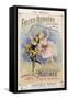 Programmes a Programme Cover for the Famous Folies Bergere Cabaret in Paris-null-Framed Stretched Canvas