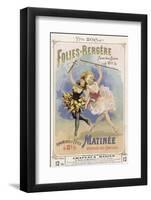 Programmes a Programme Cover for the Famous Folies Bergere Cabaret in Paris-null-Framed Photographic Print