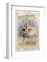 Programmes a Programme Cover for the Famous Folies Bergere Cabaret in Paris-null-Framed Photographic Print