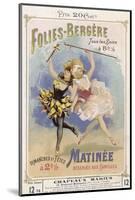 Programmes a Programme Cover for the Famous Folies Bergere Cabaret in Paris-null-Mounted Photographic Print