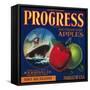 Progress Apple Crate Label - Watsonville, CA-Lantern Press-Framed Stretched Canvas