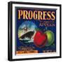 Progress Apple Crate Label - Watsonville, CA-Lantern Press-Framed Art Print