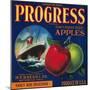 Progress Apple Crate Label - Watsonville, CA-Lantern Press-Mounted Art Print