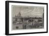 Progress of the Construction of New Blackfriars Bridge-null-Framed Giclee Print