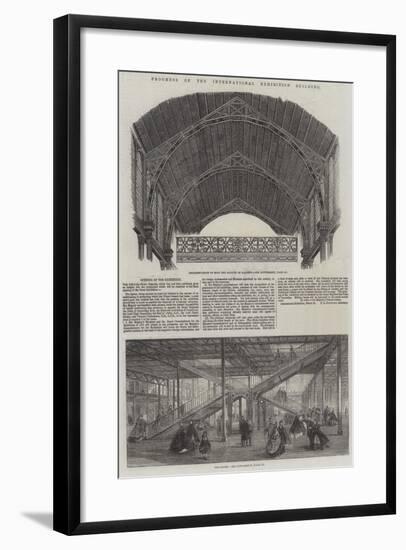 Progress of the International Exhibition Building-null-Framed Giclee Print