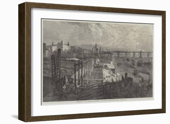 Progress of the Thames Embankment, View from Westminster Bridge-null-Framed Giclee Print