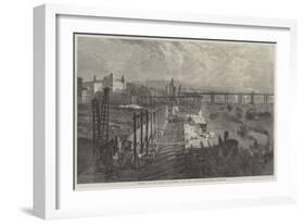Progress of the Thames Embankment, View from Westminster Bridge-null-Framed Giclee Print