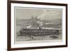 Progress of the Works of the Tower Bridge over the Thames-null-Framed Giclee Print