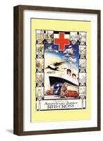 Progress with American Junior Red Cross-D Lowry-Framed Art Print