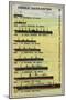 Progressive Increase in the Size of Transatlantic Ships from 1819 to 1911-null-Mounted Premium Giclee Print