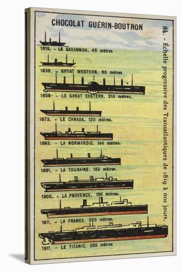 Progressive Increase in the Size of Transatlantic Ships from 1819 to 1911-null-Stretched Canvas