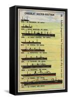 Progressive Increase in the Size of Transatlantic Ships from 1819 to 1911-null-Framed Stretched Canvas