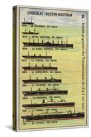 Progressive Increase in the Size of Transatlantic Ships from 1819 to 1911-null-Stretched Canvas