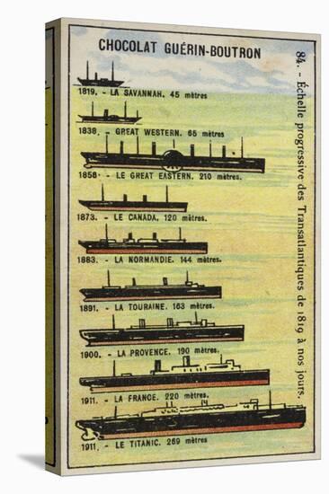 Progressive Increase in the Size of Transatlantic Ships from 1819 to 1911-null-Stretched Canvas