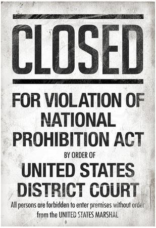 Prohibition Act Closed Notice' Photo | AllPosters.com