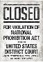 Prohibition Act Closed Sign Notice Poster-null-Lamina Framed Poster