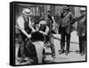 Prohibition Agents Dump Liquor Into Sewer, NYC-Science Source-Framed Stretched Canvas