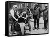 Prohibition Agents Dump Liquor Into Sewer, NYC-Science Source-Framed Stretched Canvas