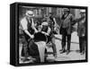 Prohibition Agents Dump Liquor Into Sewer, NYC-Science Source-Framed Stretched Canvas