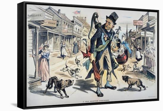 Prohibition  Cartoon, 1889-Joseph Keppler-Framed Stretched Canvas