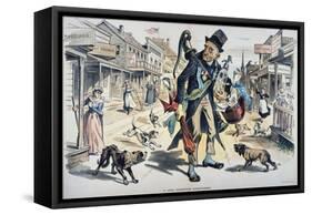 Prohibition  Cartoon, 1889-Joseph Keppler-Framed Stretched Canvas