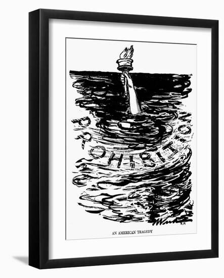 Prohibition Cartoon, 1920s-null-Framed Giclee Print