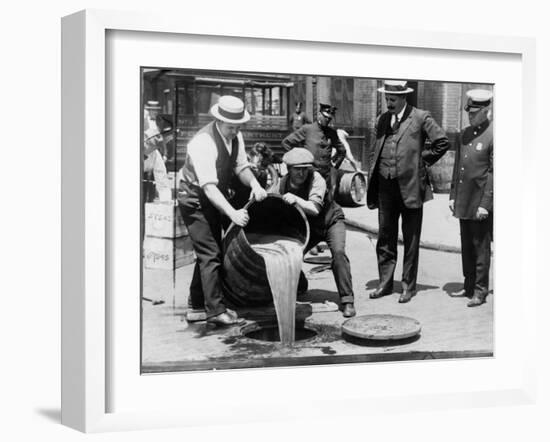 Prohibition Raid, New York City-null-Framed Photo