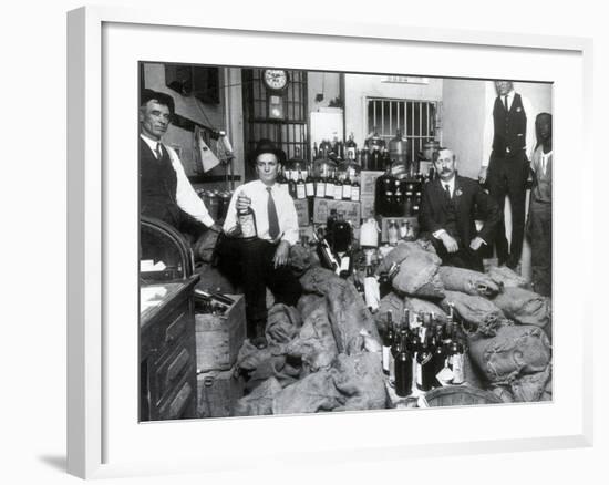 Prohibition, Texas Bootlegger Booty, 1920s-Science Source-Framed Giclee Print