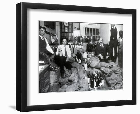 Prohibition, Texas Bootlegger Booty, 1920s-Science Source-Framed Giclee Print