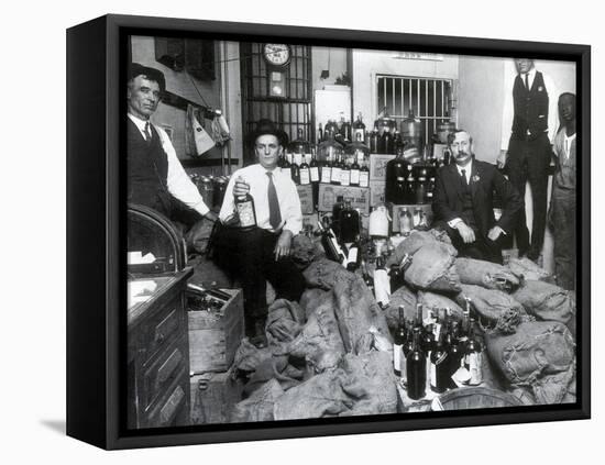 Prohibition, Texas Bootlegger Booty, 1920s-Science Source-Framed Stretched Canvas