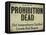 Prohibition-null-Framed Stretched Canvas
