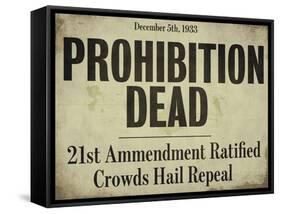 Prohibition-null-Framed Stretched Canvas