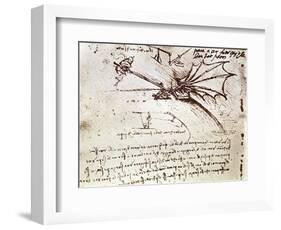 Project for Flapping-Wing Machine-Leonardo da Vinci-Framed Giclee Print