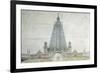 Project for the Eiffel Tower for the Universal Exposition 1900-null-Framed Photographic Print