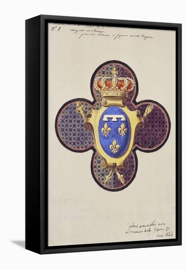 Project for the Windows of the Royal Chapel of Dreux-Eugène Viollet-le-Duc-Framed Stretched Canvas